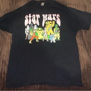 Disney Star Wars black graphic short sleeve tshirt size large